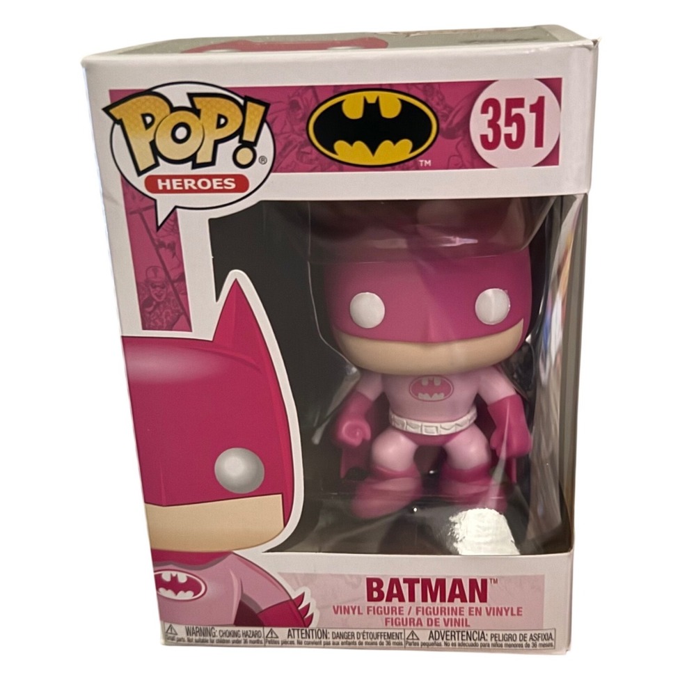 Funko Pop Heroes Batman 351 Pink Breast Cancer Awareness Limited Edition‎ Figure